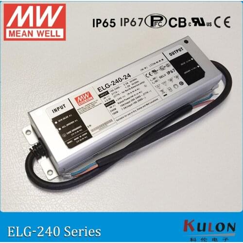 Original MEAN WELL ELG-240-24B 240W 24V 10A IP67 dimming Power Supply Meanwell LED driver ELG-240 B type