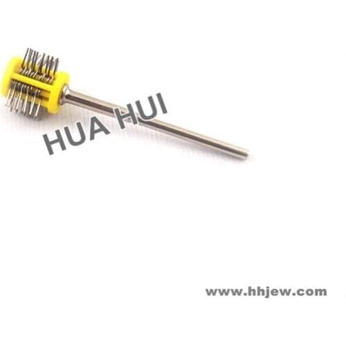 Mounted Matt Brush Yellow Color 0.45mm Wire, Good quality Polishing Brush Wheel