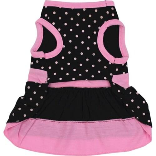 Dog Clothes Pets Dresses Spring Summer Puppy Dogs Cotton Breathable Skirt With Bow Knot Pet Accessories Dropshipping