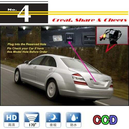Original Reserved Hole Car Camera For Mercedes Benz S Class MB W221 S300 S320 S350 S400 S420 S450 S500 S600 S63 S65 2006~2012