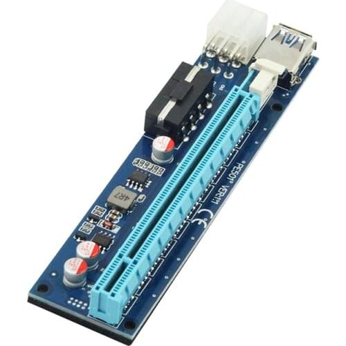 PCI-E Riser Card PCI Express 1X to 16X 30CM USB 3.0 SATA to 4Pin+6Pin Dual Power Cable for BTC Mining Miner Riser