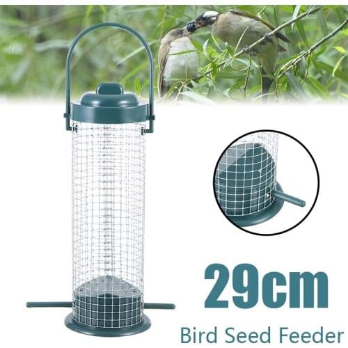 1pc Bird Feeder Hanging Mesh Feeding Holder Portable Wild Bird Holder Standing Feeding Sation for Park Garden Tree