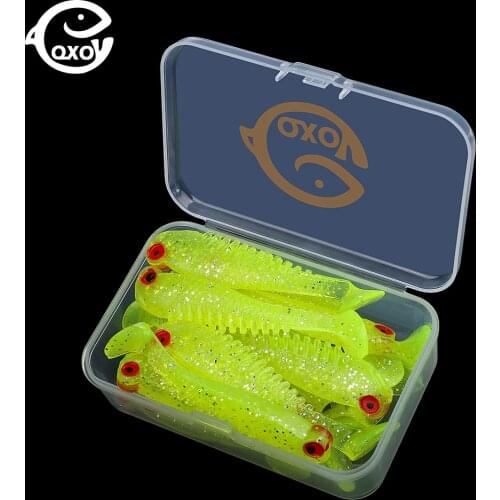 QXO 20Pcs 5/7CM Artificial Silicone Soft Lure Fish Tackle Goods For Sea Fishing Accessories Floating Swimbait Equipment