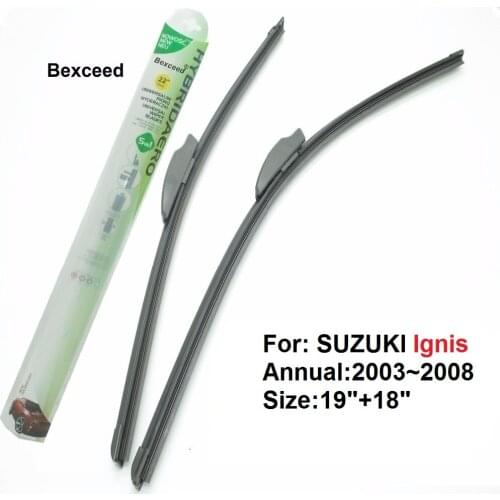 For SUZUKI Ignis 19"+18" High Quality Bexceed of Car Windscreen Windshield Flat Wiper Blade 2003~2008
