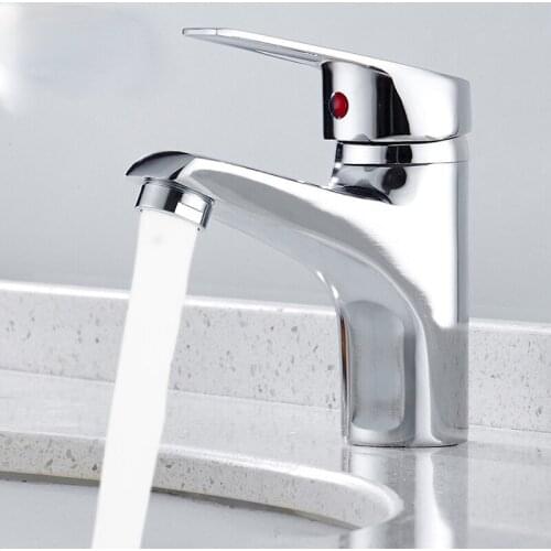 Basin mixer Bathroom Faucets Chrome Single Handle Kitchen Sink Faucet Cold and Hot Mixer Water Bathroom RY11