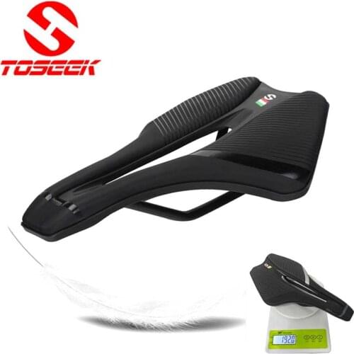 TOSEEK Super Light Racing Bicycle Saddle Training Grade Man Road Tt TimeTrial Triathlon Bike Cushion Seat Lightweight