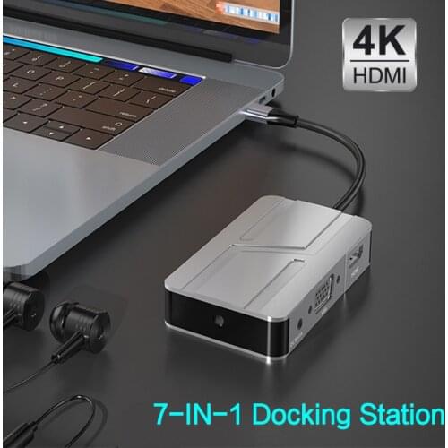 USB C HUB to Multi USB 3.0 HDMI 4K VGA Display Adapter Dock For MacBook Air Pro Laptop PC Accessories Type c USB-C Splitter Port