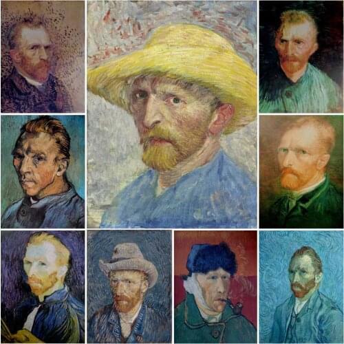 Van Gogh self Portrait Diamond Painting Decoration Gift Picture Of Rhinestone Diamond Mosaic