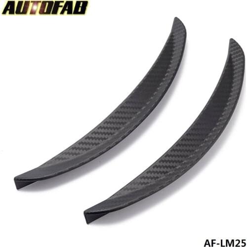 1 Pair 10" Carbon Texture Euro Diffuser Fender Flares Lip For Wheel Wall Panel AF-LM25