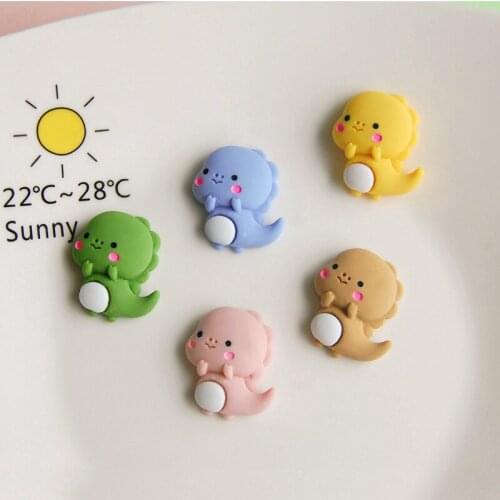 10-30Pcs Cute Cartoon Dinosaur Baby Flat Back Resin Ornament DIY Kids Hairpin Phone Shell Craft Accessories Decor Patch Applique