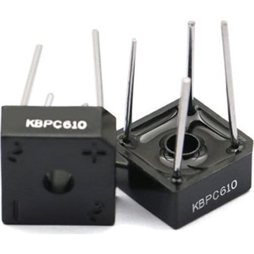10PCS/lot KBPC610 6A 1000V diode bridge rectifier