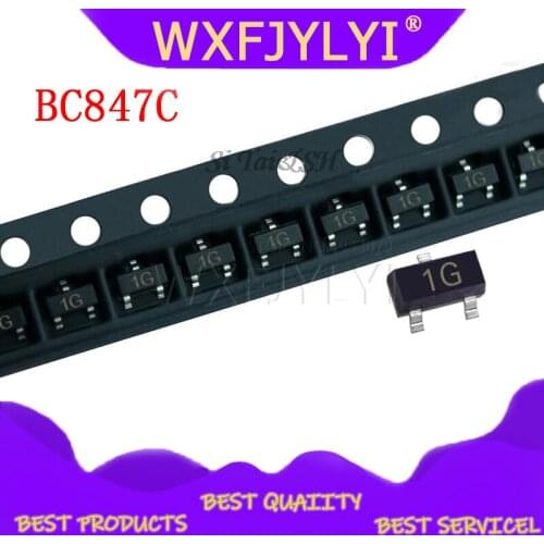 100PCS BC847C SOT23 BC847 847C SOT SMD SOT-23 1G new transistor