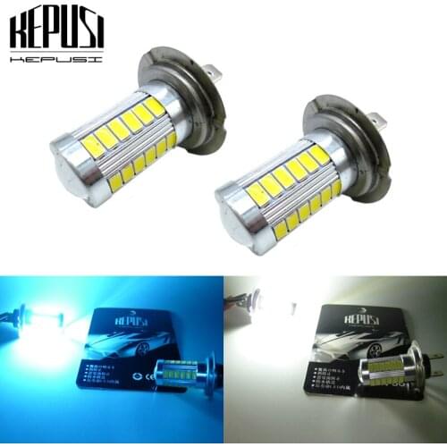 2Pcs Bright White 6000K H7 LED Fog Daytime Light Lamp bulb Driving Light LED Fog Lights For Car Light Bulbs For Cars