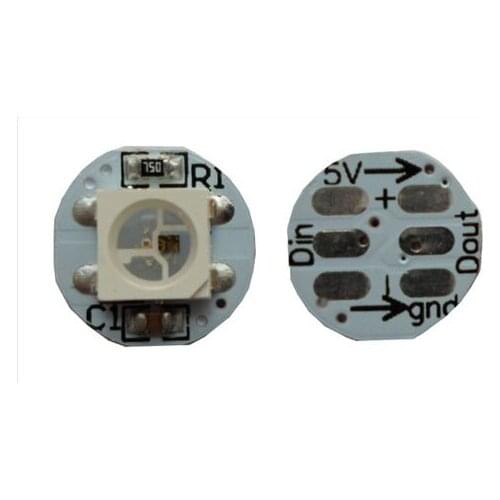 200X Hot sales dream color 5V WS2812B LED with 10mm aluminum PCB free shipping