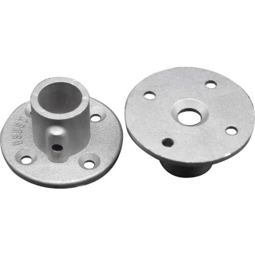 5pcs/pack Aluminum alloy Base Pipe Clamp Fittings LOFT Crafts Furniture Fitting Base With Screws 3/4 inch Base Fitting