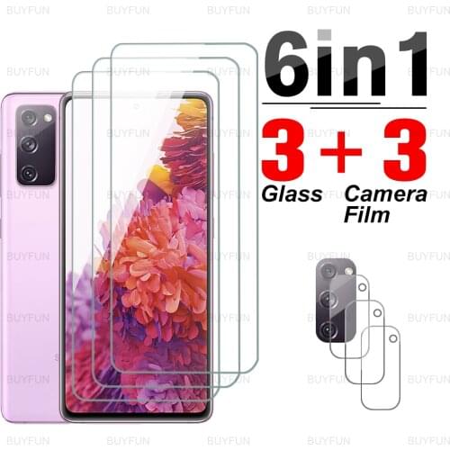 6in1 Camera Film For Samsung Galaxy S20 FE 5G 6.5inch HD Front Tempered Glass for samsung samsun s20fe s 20fe s20 fe safety glas