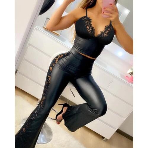 Abninigee Women's Leather Pants