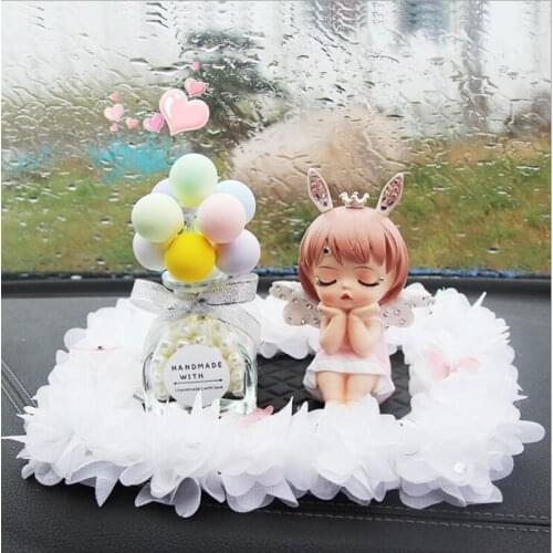 Diamond Cartoon Cute Angel Resin Ornament Birthday Gift Home Office Car Interior Decoration