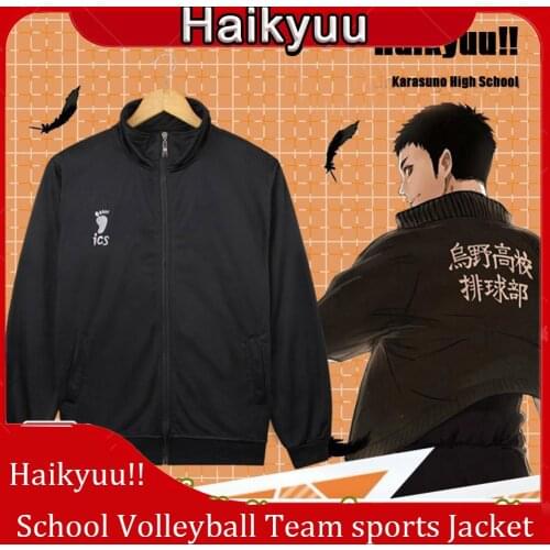 Anime Haikyuu!! Karasuno Nekoma Rival Date Tech High School Volleyball club Shoyo Tobio Cosplay team uniforms sports jacket
