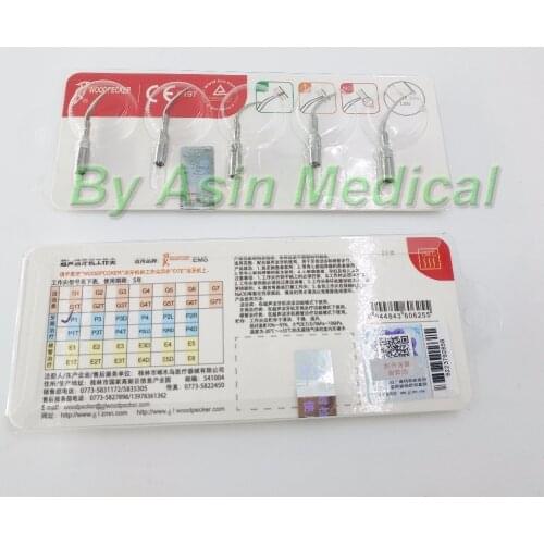 Free shipping 10 pcs x Original woodpecker G1/ G2 /G3/ G4 P1 Dental Ultrasonic Scaler Tips scaling tips EMS & WOODPECKER