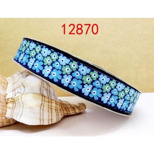 Free shipping 50 yard per size printed grosgrain ribbon 12870