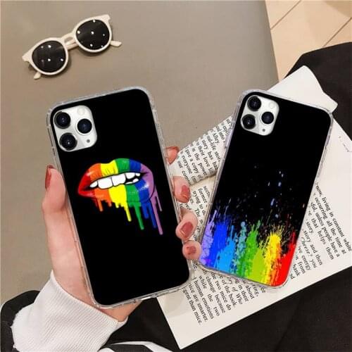 LGBT Lesbian pansexual bisexual Gay Rainbow Phone Case For iphone 12 5 5s 5c se 6 6s 7 8 plus x xs xr 11 pro max mini