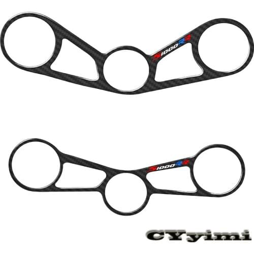 For BMW S1000RR S 1000RR HP4 2009-2019 Carbon Fiber Stickers Top Triple Clamp Yoke Decals