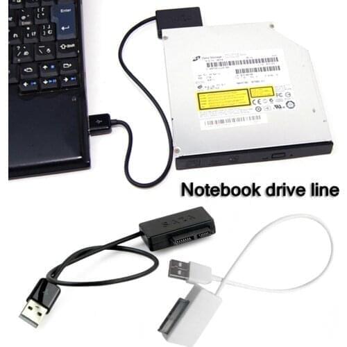 Laptop Sata Cable SATA To USB Adapter 6P + 7P 13Pin SATA To USB2.0 Cd-rom Cable 13-Pin Adapter Box Notebook Converter