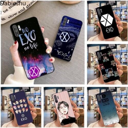 Kpop EXO Lucky one Silicone Black Phone Case For Samsung Galaxy Note20 ultra 7 8 9 10 Plus lite J7 J8 Plus 2018 Prime