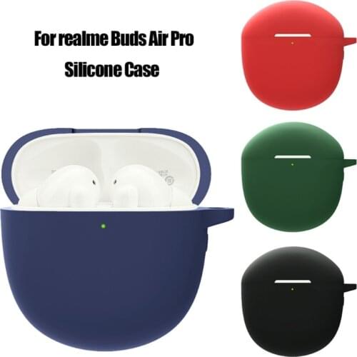 Washable Silicone Protective Cover Shell Anti-fall Earphone Case for realme Buds Air Pro TWS Wireless Bluetooth Earphones