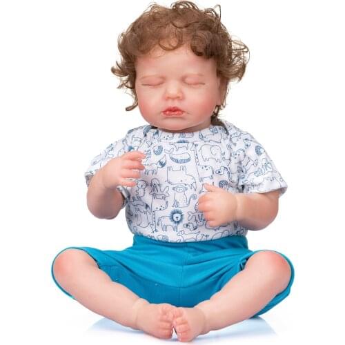 49CM Soft Body reborn baby doll Girl Flexible Handrooted Hair /eyelashes silicone newborn dolls with Bottle and Pacifier