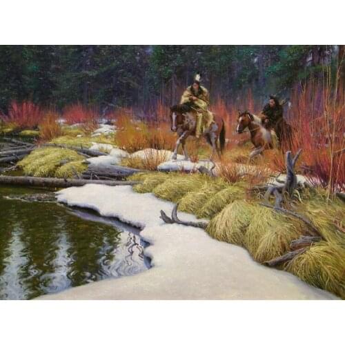 A10525 11CT/14CT/18CT/25CT/28CT oil scenery patterns Counted Cross Stitch DIY Cross Stitch Kits Embroidery Needlework Sets