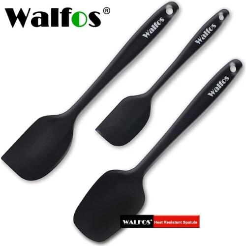 WALFOS Set Of 3 Heat Resistant Silicone Cooking Tools Kitchen Utensils Set Baking Pastry Tools Spatula Spoon Turner Accessories
