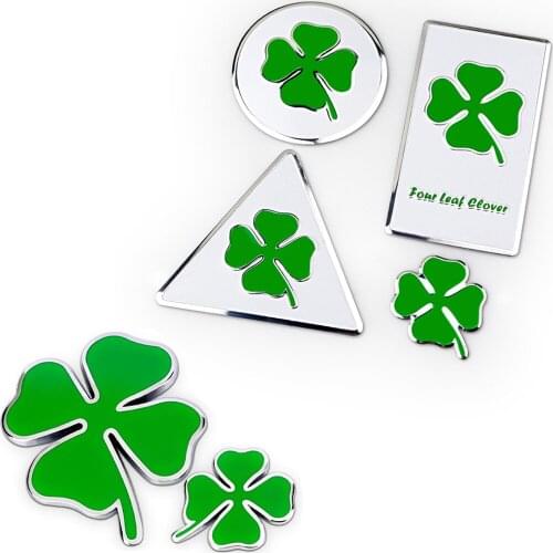 Four Leaf Clover Logo Sticker for Toyota Dodge Volvo Opel Subaru Buick Mazda Peuugeot Kia Ford Window Fender Emblem Car Styling