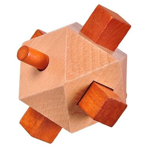 New 3D Wood Brain Teaser Puzzle Mind IQ Game for Adults Children