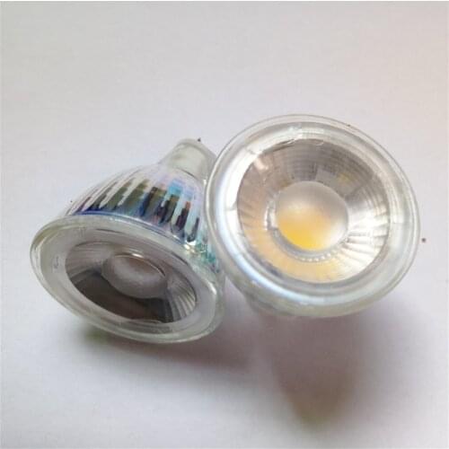 New Arrival MR11 COB Led Spotlight Glass Body GU4 Lamp Light AC/DC 12V 220v dimmable MR11 5W LED Bulb Warm White / COLD white
