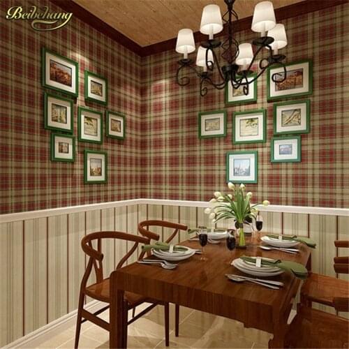 Beibehang papel de parede Scottish retro American country imported pure paper wallpaper bedroom living room dining background