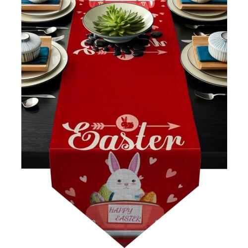 Easter DayS Car Heart Rabbit Table Runner Household Hotel Wedding Dinner Party Table Decoration