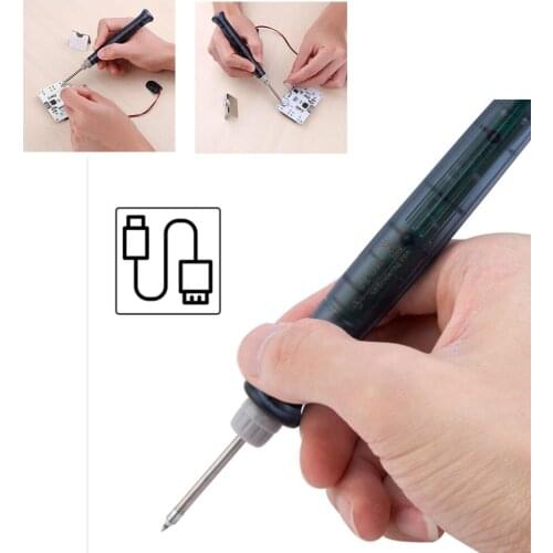 Mini Portable USB 5V 8W 2A Electric Powered Soldering Iron Pen/Tip Touch Switch Adjustable Electric Soldering Iron Tools