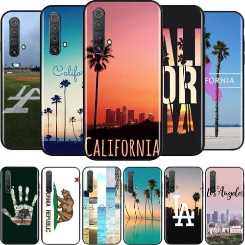 Travel Los Angeles California Silicone Cover For Realme V15 X50 X7 X3 Superzoom Q2 C11 C3 7i 6i 6s 6 Global Pro 5G Phone Case
