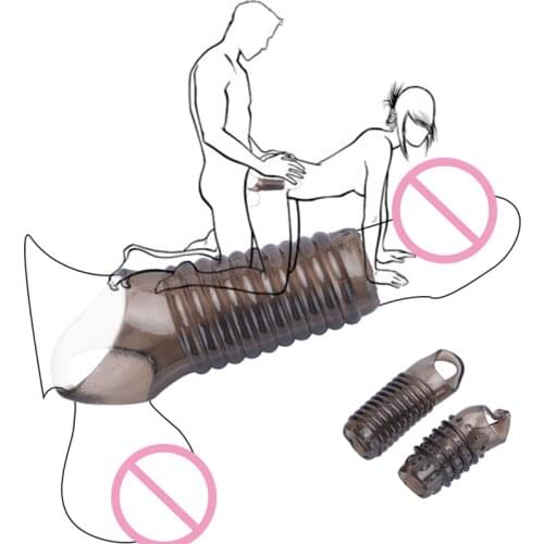 Sex Shop Penis Extender Sleeve Condoms Reusable Cock Ring Penis Enlargement Enhancer Erotic Sex Adult Toys For Men Sex Products
