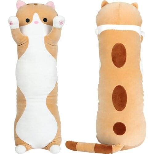 Cute Cartoon Cat Dinosaur Pillow Adult child Appease Pillow Soft Long Plush Toys Creative Gift Home Bedding Sofa Cushion