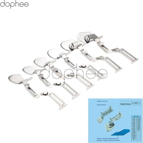 Dophee 1pcs A11 Multi-Size Sewing Hemmer Binder Folder General Straight Hemming Needle Lockstitch Sewing Machine Spare Parts