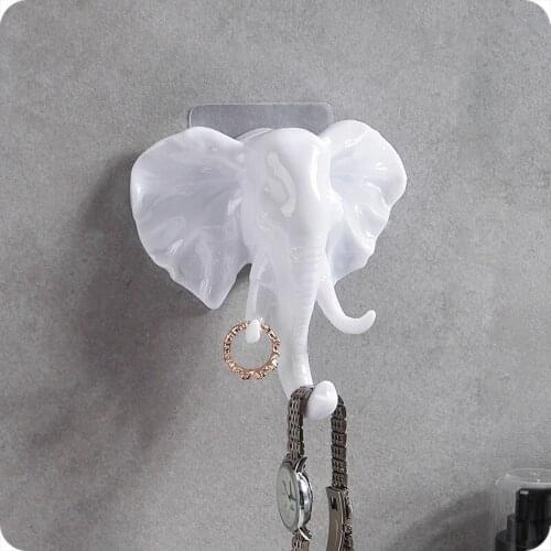 WCIC Wall Decor Hooks Elephant American Style Household Decor Hooks Multi-purpose Wall Coat Keys Bags Clothes Hook