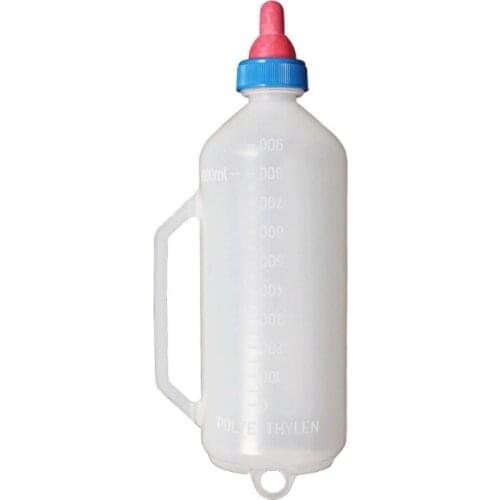 Lamb Feeder Bottle Plastic Milk Bottles with Nipple 1.5L Capacity Calf Milk Feeding Device with Handle Scale and Hook