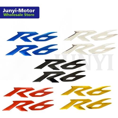 3D Raise Logo Sticker For Yamaha YZF R6 YZFR6 YZF600 Badge Emblem Decal Racing Fairing Tank Pad Grip Silver Motorcycle Motorbike
