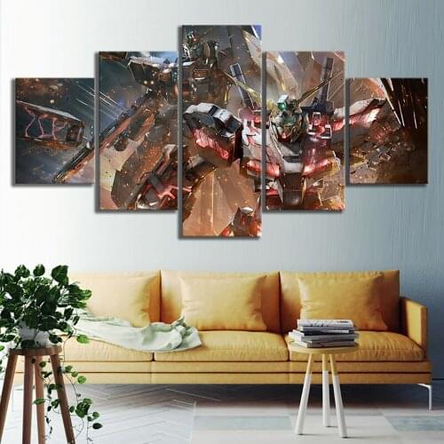 5 Pieces Wall Art Canvas Painting Science Fiction Cartoon Movie Poster For Home Decoration Modern Living Room Framework