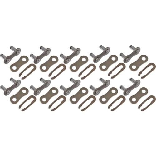 60% Hot Sale 10Pcs Bicycle Bike Chain Lock Connector Single Speed Master Link Joint Parts Bicycle Chains Bike Accessories
