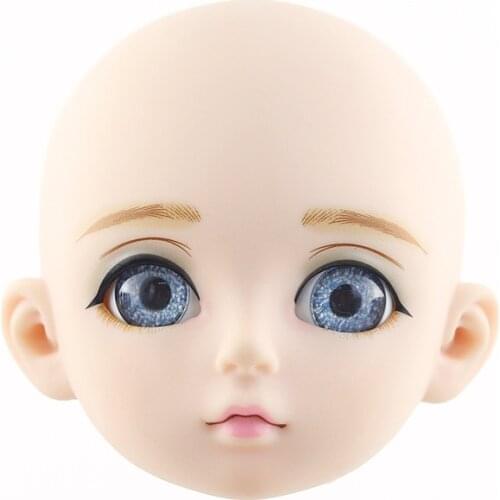 60cm 1/3 Bjd/sd Doll Normal Skin Makeup Head Blue Eyes Change Eyes Nude Body with Shoes DIY Doll Toys for Children Girls