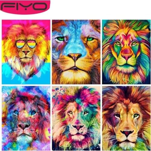 Diamond Painting 5D DIY Full Square/Round Drill Rhinestone Animal Lion Cross Stitch Kits Home Décor Special Gift Handmade Art
